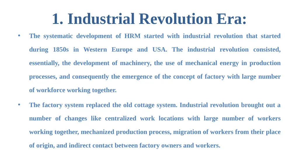 Evolution of Human Resource Management (From 19th - slide 4 of 15