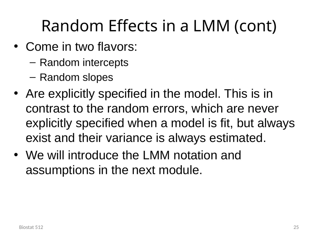 Analysis of Clustered and Longitudinal Data Module - slide 25 of 26