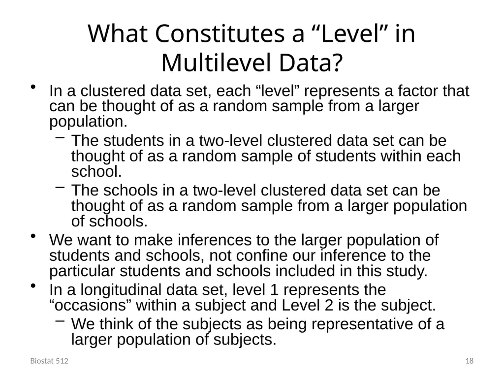 Analysis of Clustered and Longitudinal Data Module - slide 18 of 26