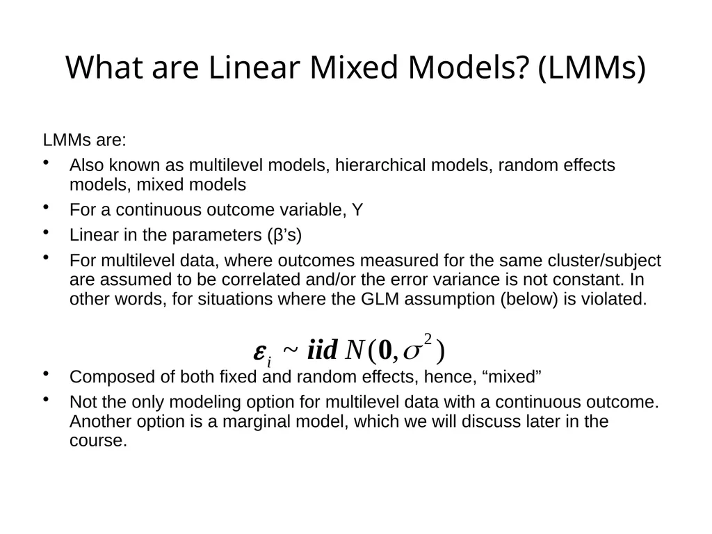 Analysis of Clustered and Longitudinal Data Module - slide 22 of 26