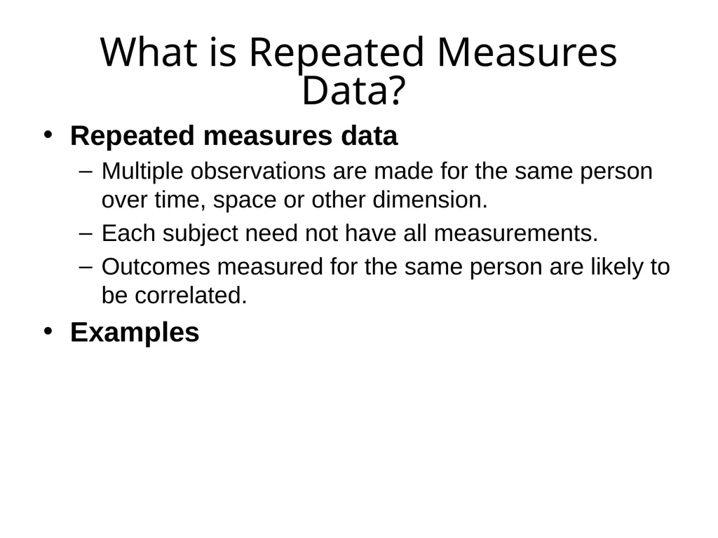 Analysis of Clustered and Longitudinal Data Module - slide 6 of 26