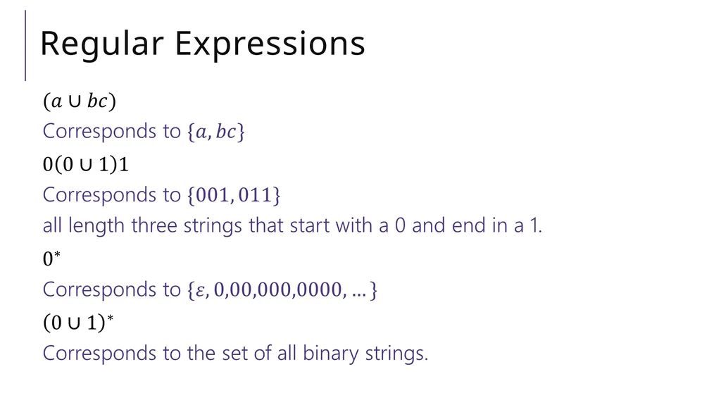 Regular Expressions CSE 311 Autumn 2025 Lecture 22 - slide 9 of 23