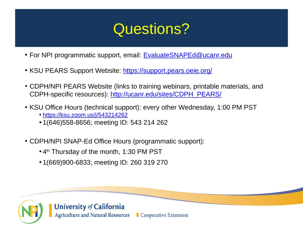 California Department of Public Health SNAP-Ed - slide 25 of 25