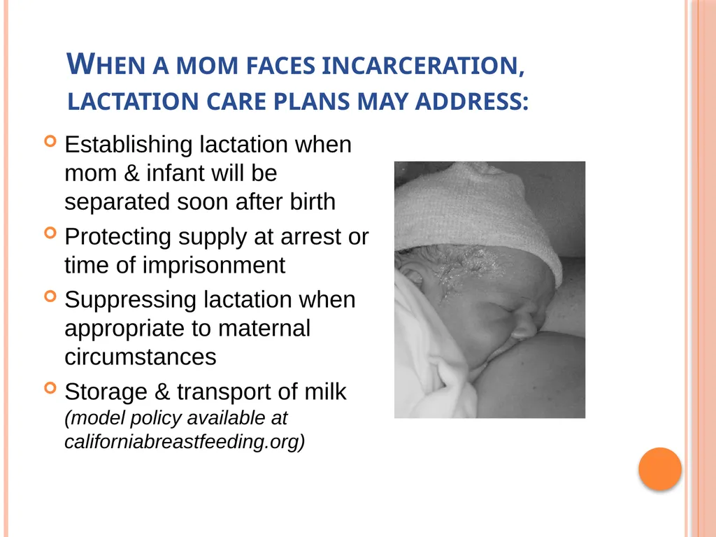 Breastfeeding support for women facing - slide 21 of 29