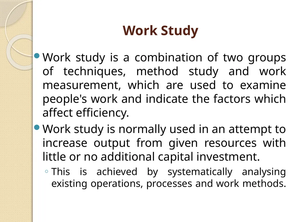 WORK STUDY AND METHOD STUDY DAIRY PLANT MANAGEMENT - slide 4 of 11
