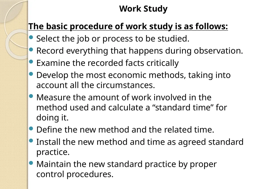 WORK STUDY AND METHOD STUDY DAIRY PLANT MANAGEMENT - slide 5 of 11