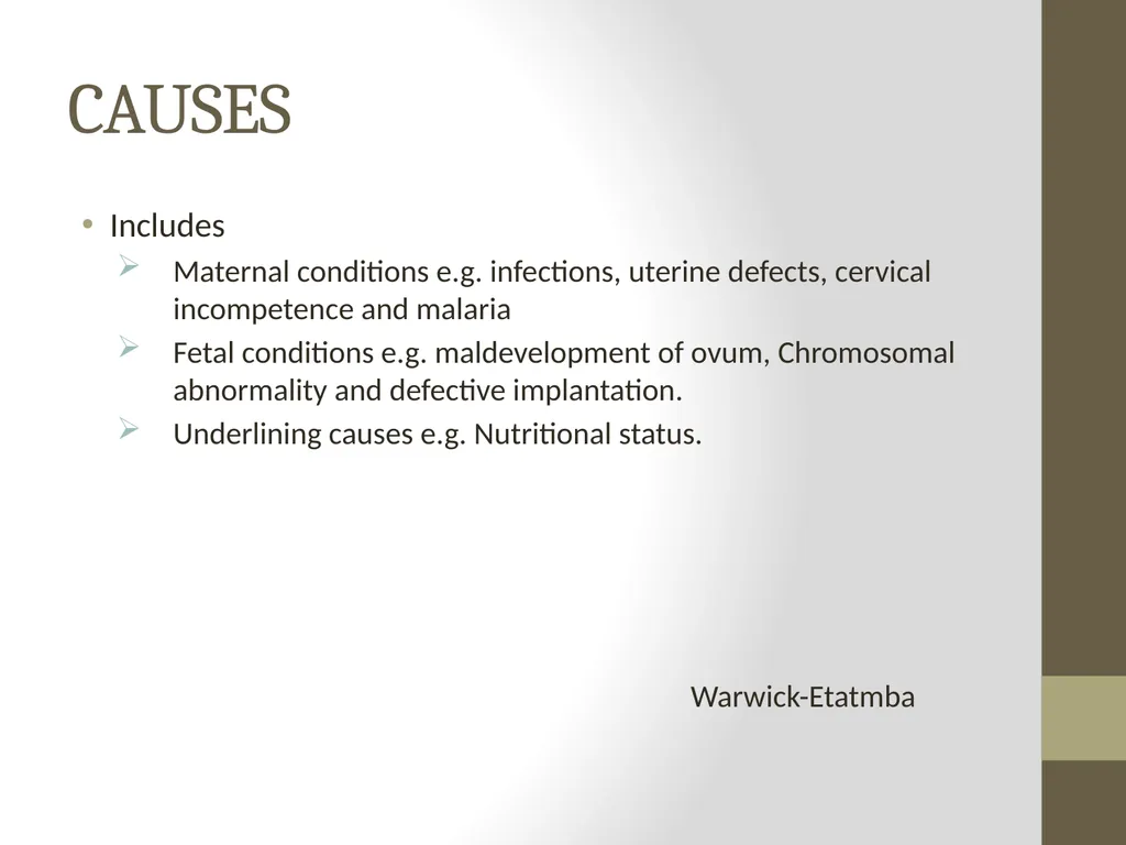 IDENTIFICATION AND MANAGEMENT ABORTION Prepared - slide 7 of 14
