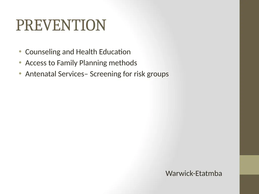 IDENTIFICATION AND MANAGEMENT ABORTION Prepared - slide 13 of 14