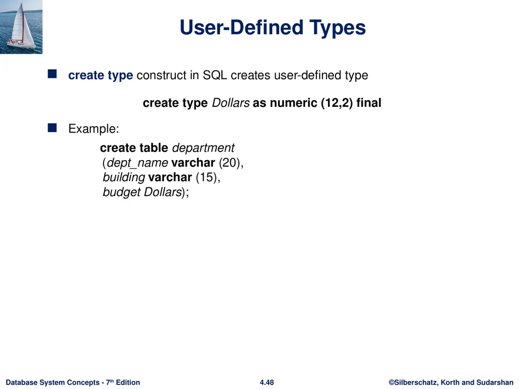 Chapter 4 : Intermediate SQL Outline Join - slide 45 of 58