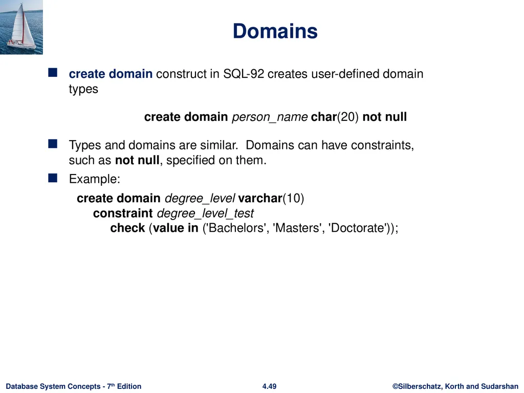 Chapter 4 : Intermediate SQL Outline Join - slide 46 of 58