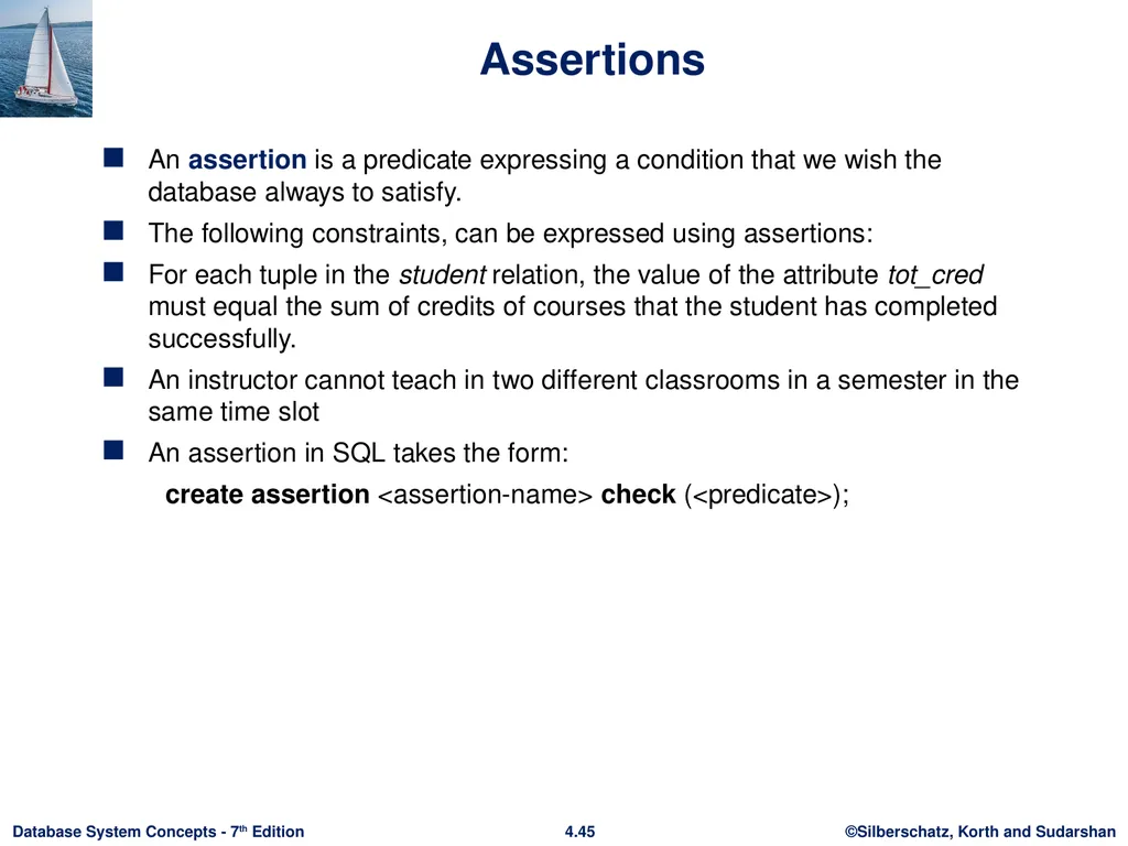 Chapter 4 : Intermediate SQL Outline Join - slide 42 of 58