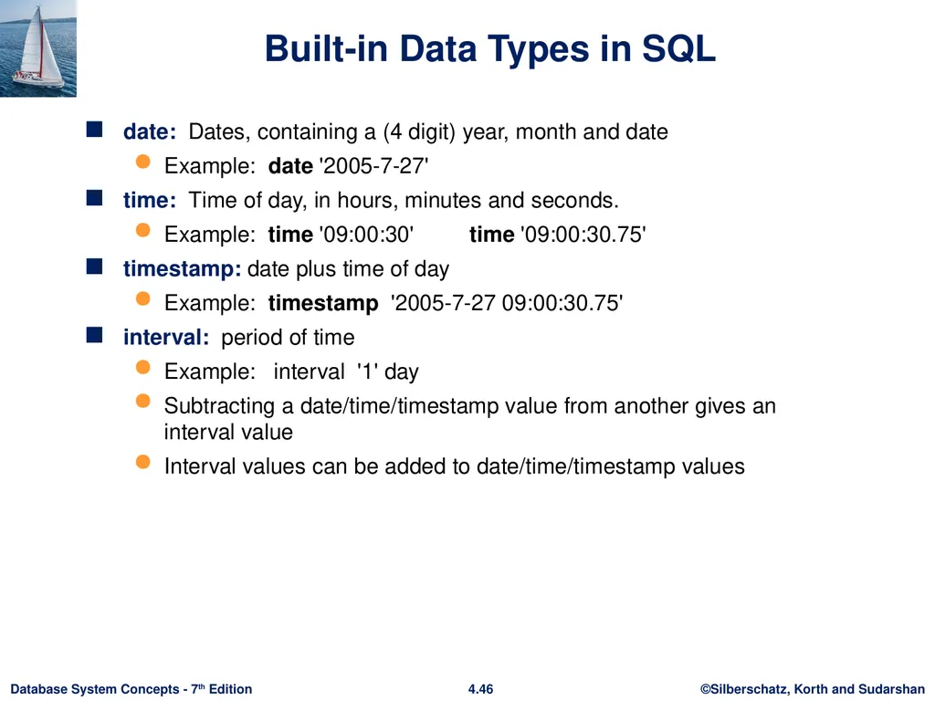 Chapter 4 : Intermediate SQL Outline Join - slide 43 of 58