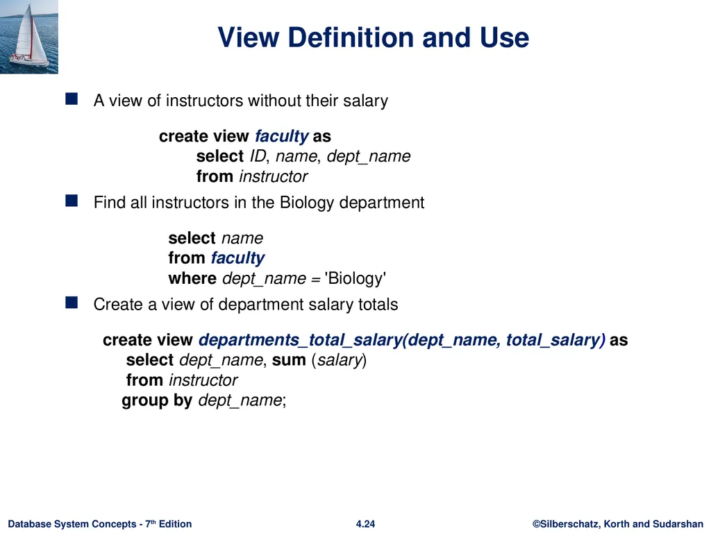 Chapter 4 : Intermediate SQL Outline Join - slide 21 of 58