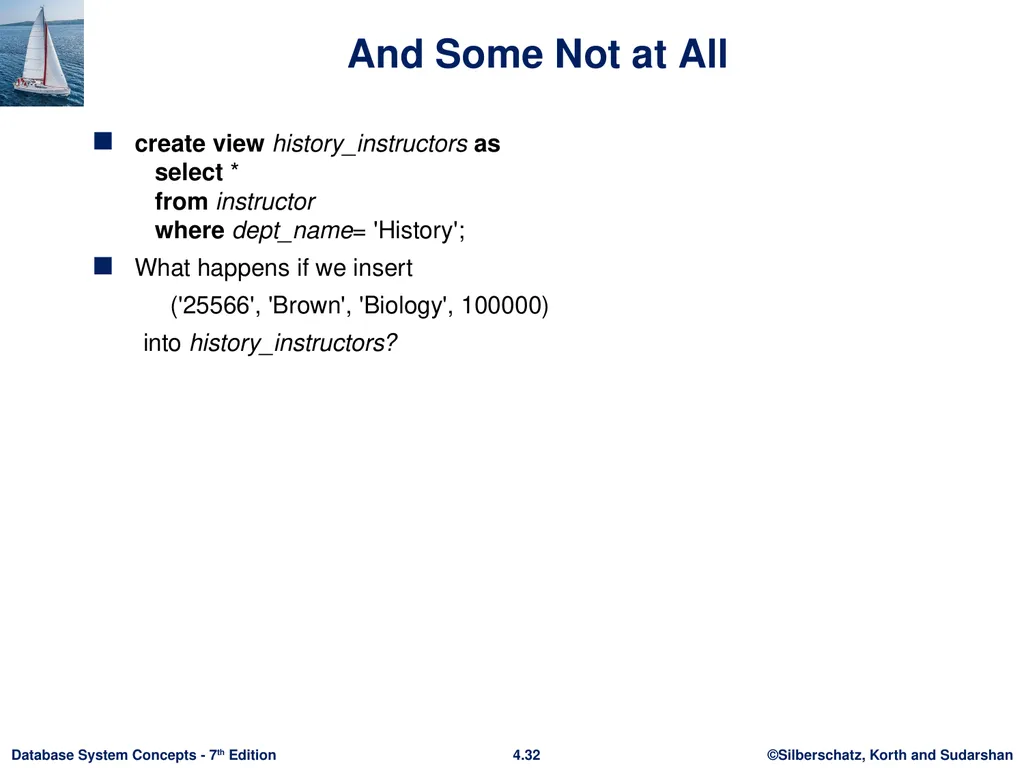 Chapter 4 : Intermediate SQL Outline Join - slide 29 of 58