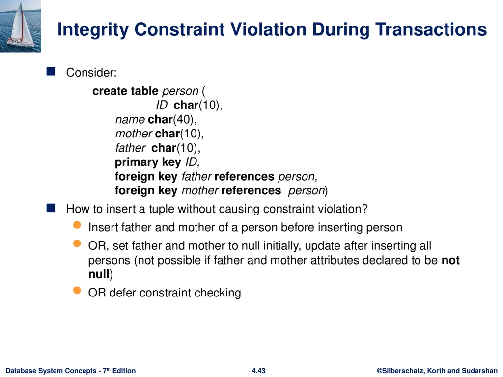 Chapter 4 : Intermediate SQL Outline Join - slide 40 of 58