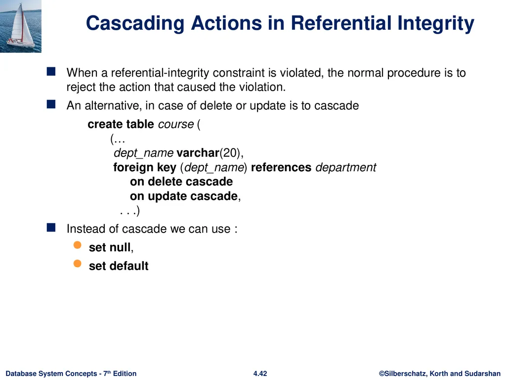 Chapter 4 : Intermediate SQL Outline Join - slide 39 of 58