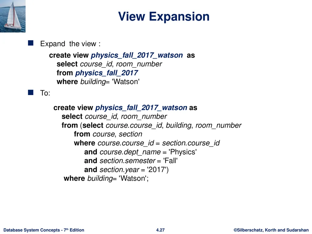 Chapter 4 : Intermediate SQL Outline Join - slide 24 of 58