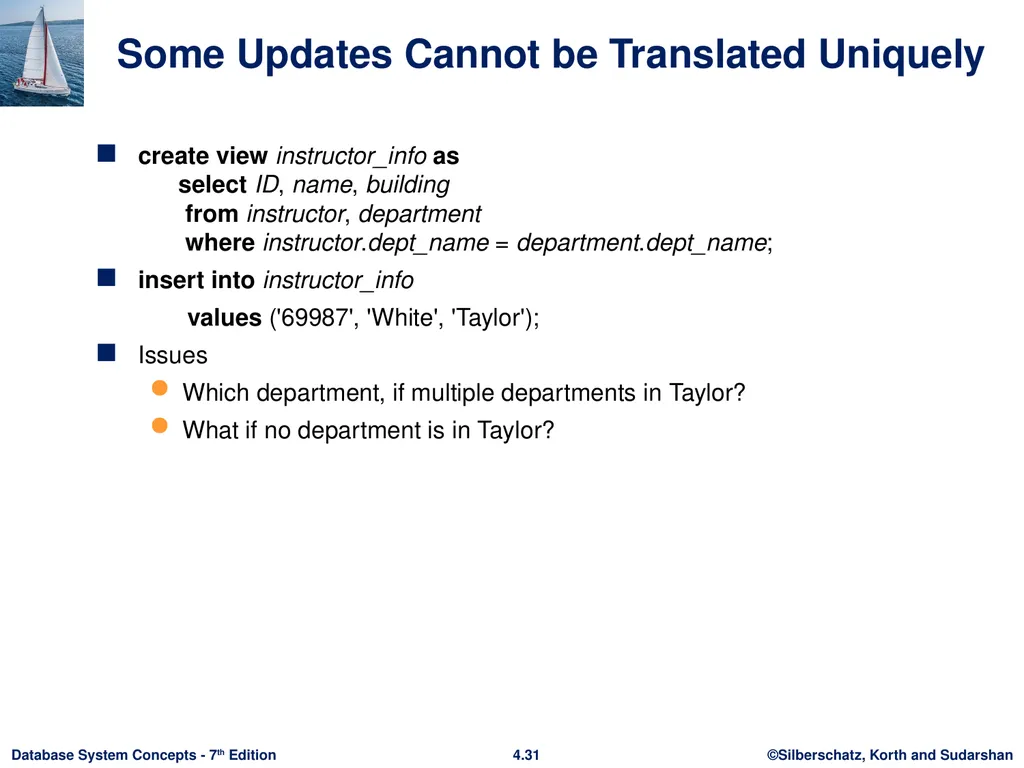 Chapter 4 : Intermediate SQL Outline Join - slide 28 of 58