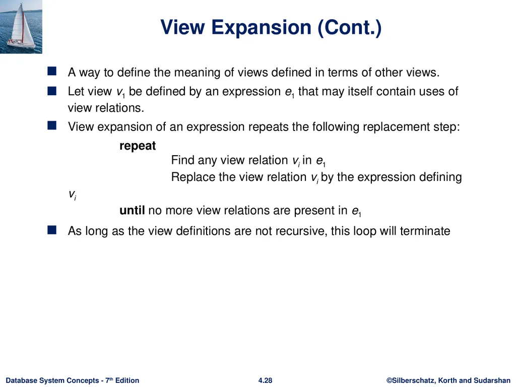 Chapter 4 : Intermediate SQL Outline Join - slide 25 of 58