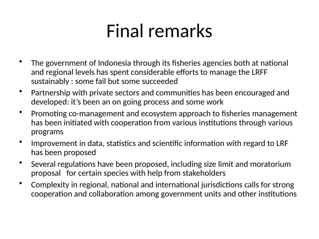 Managing across provincial, national and - slide 13 of 13