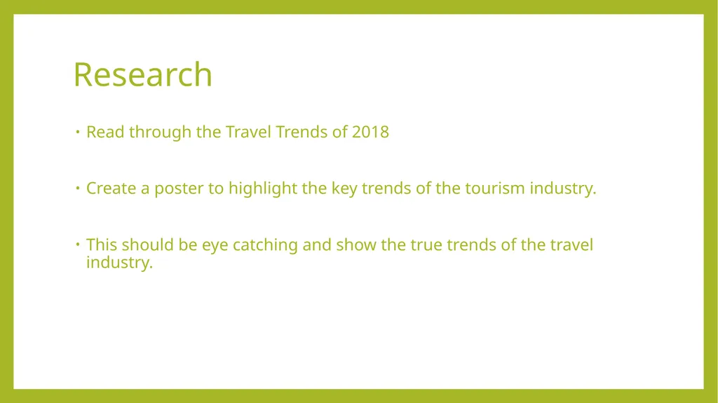 CQ: What are the trends in Travel and Tourism? - slide 2 of 4
