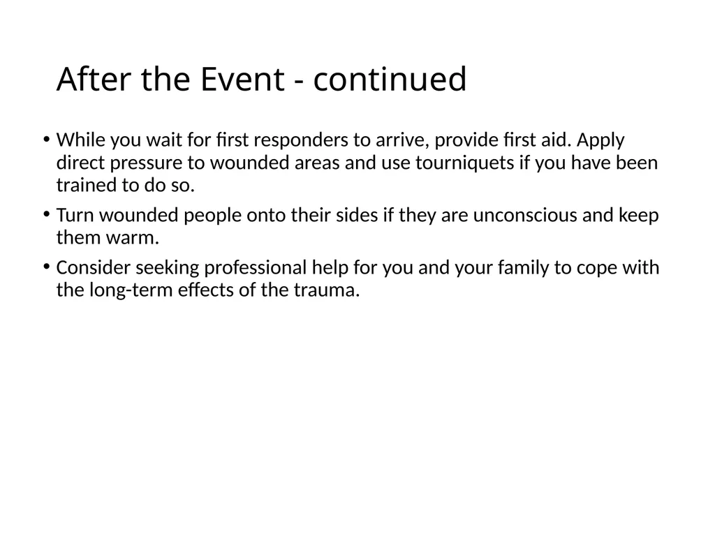 Active Shooter Sgt. Smith Security Division What - slide 14 of 16