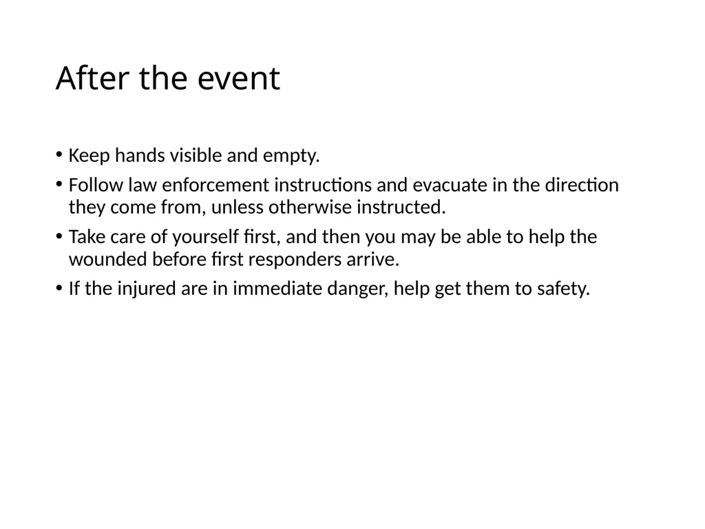 Active Shooter Sgt. Smith Security Division What - slide 13 of 16
