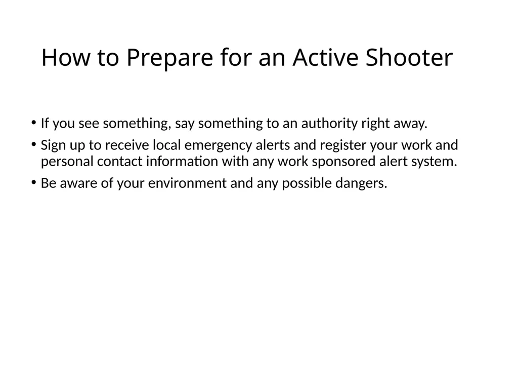 Active Shooter Sgt. Smith Security Division What - slide 15 of 16