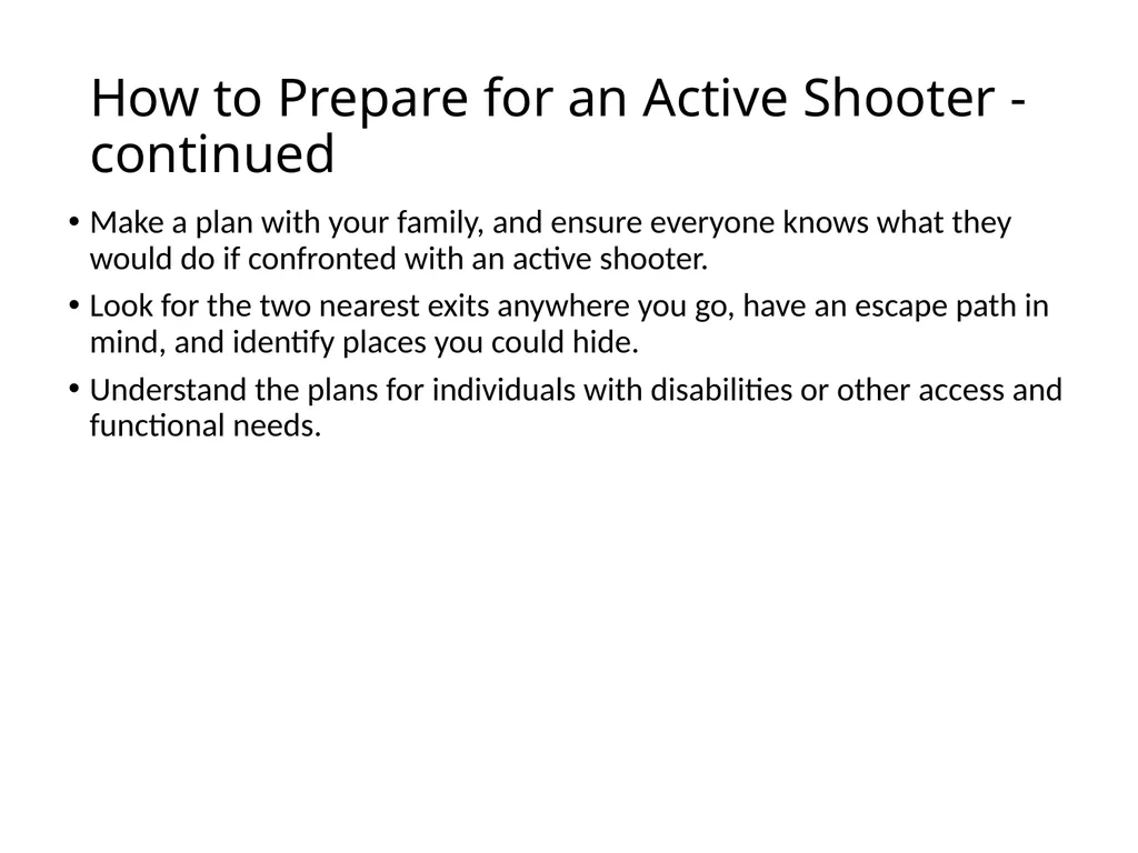 Active Shooter Sgt. Smith Security Division What - slide 16 of 16
