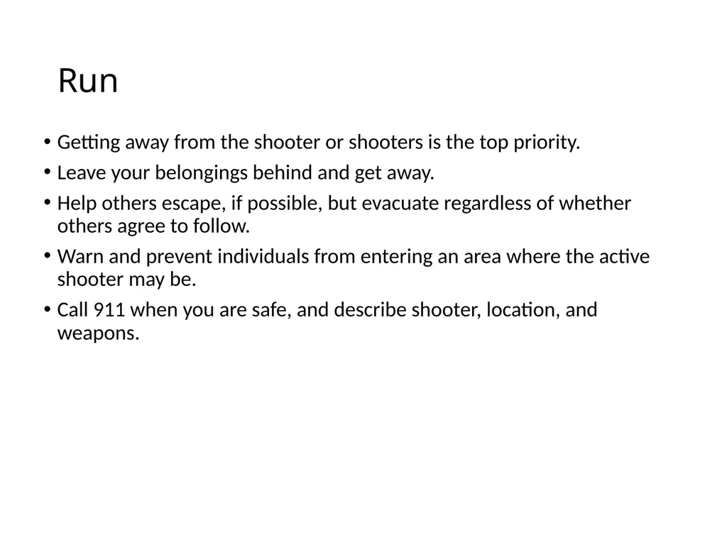 Active Shooter Sgt. Smith Security Division What - slide 10 of 16
