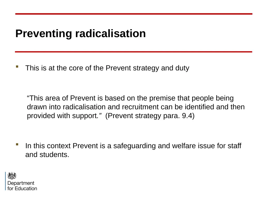 The Prevent Duty in Higher Education: an - slide 12 of 37