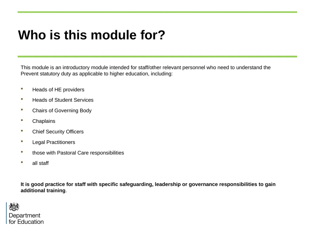 The Prevent Duty in Higher Education: an - slide 2 of 37