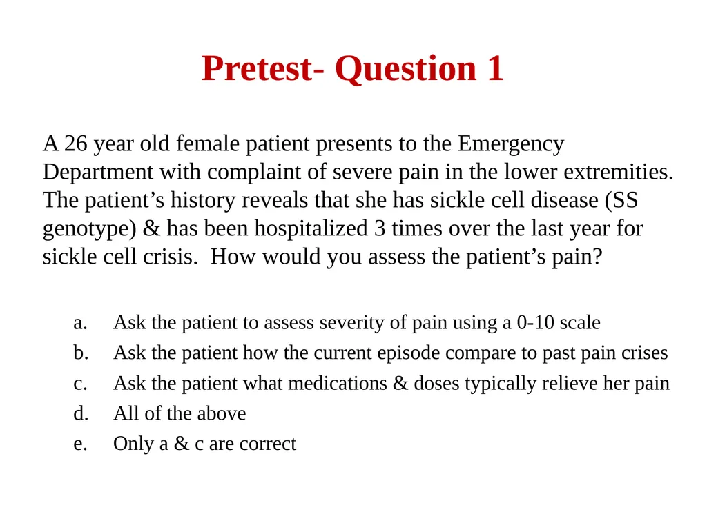 Sickle Cell Disease: Core Concepts for the - slide 3 of 22