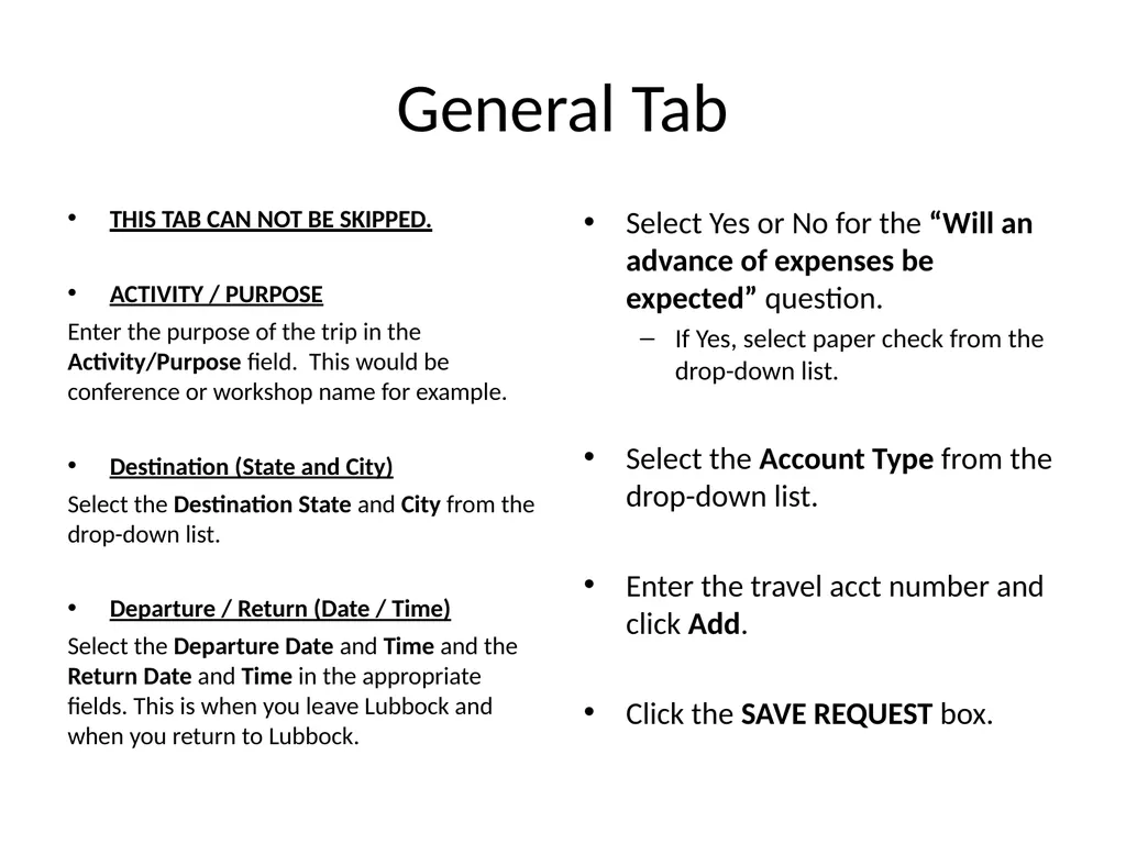 TRAVEL REQUEST IN FRONTLINE My Service Center - slide 6 of 22
