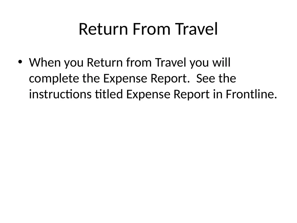 TRAVEL REQUEST IN FRONTLINE My Service Center - slide 19 of 22