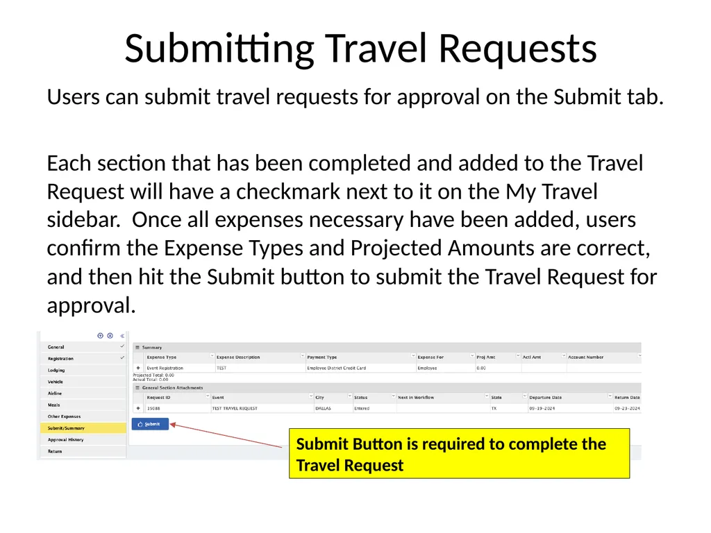 TRAVEL REQUEST IN FRONTLINE My Service Center - slide 18 of 22
