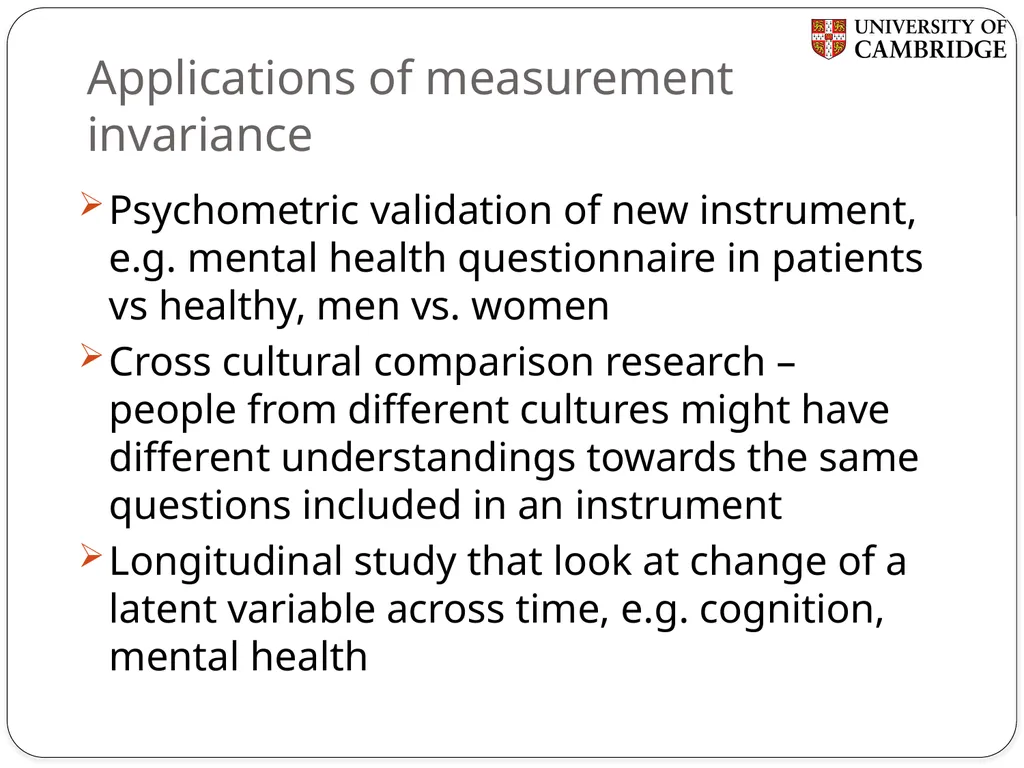 Multiple group measurement invariance analysis in - slide 3 of 37