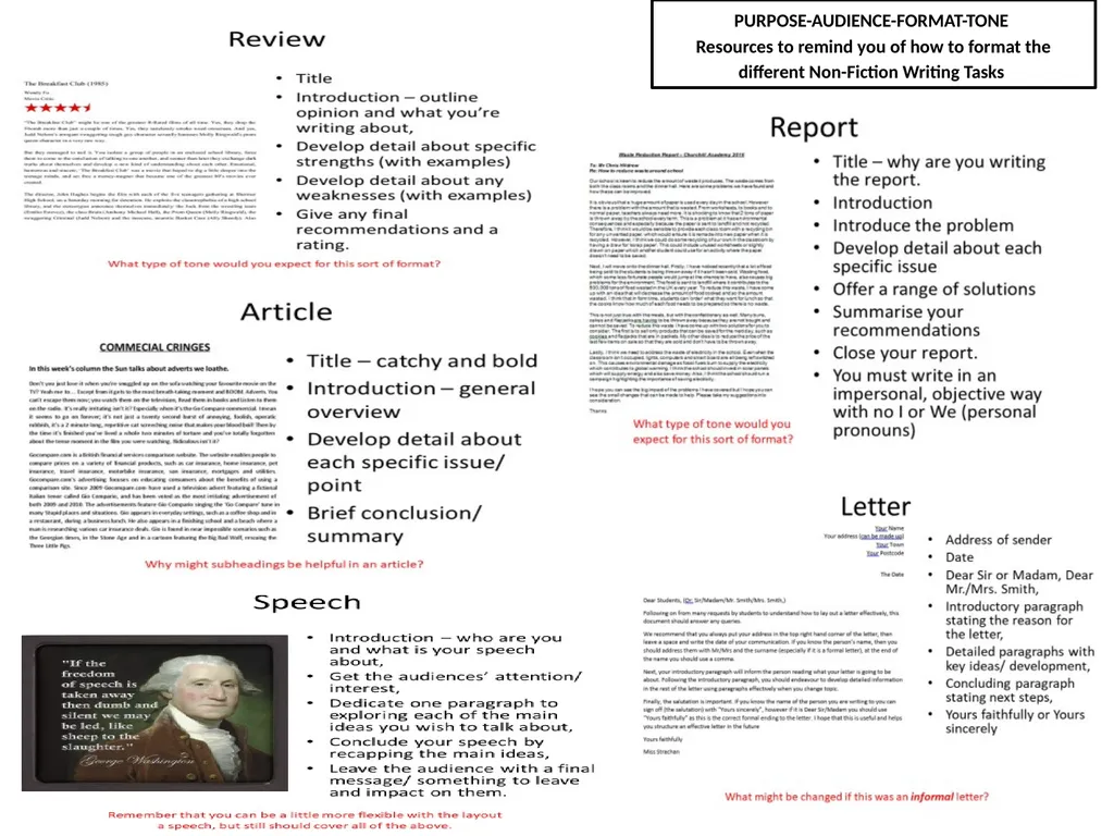 Knowledge Organisers: AQA Language Paper 1 – - slide 9 of 10