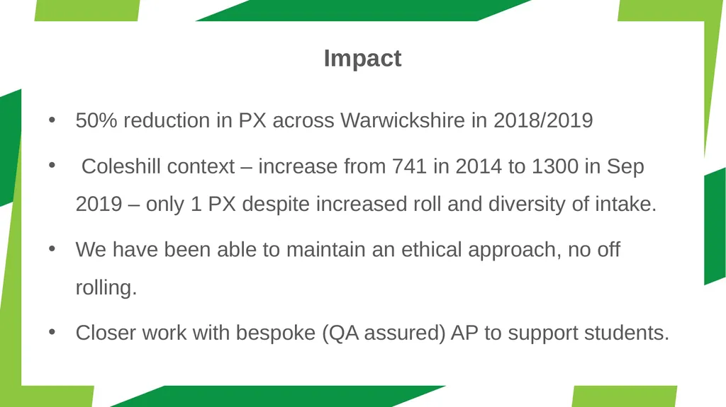 Ethical Inclusion The Coleshill School - slide 7 of 9