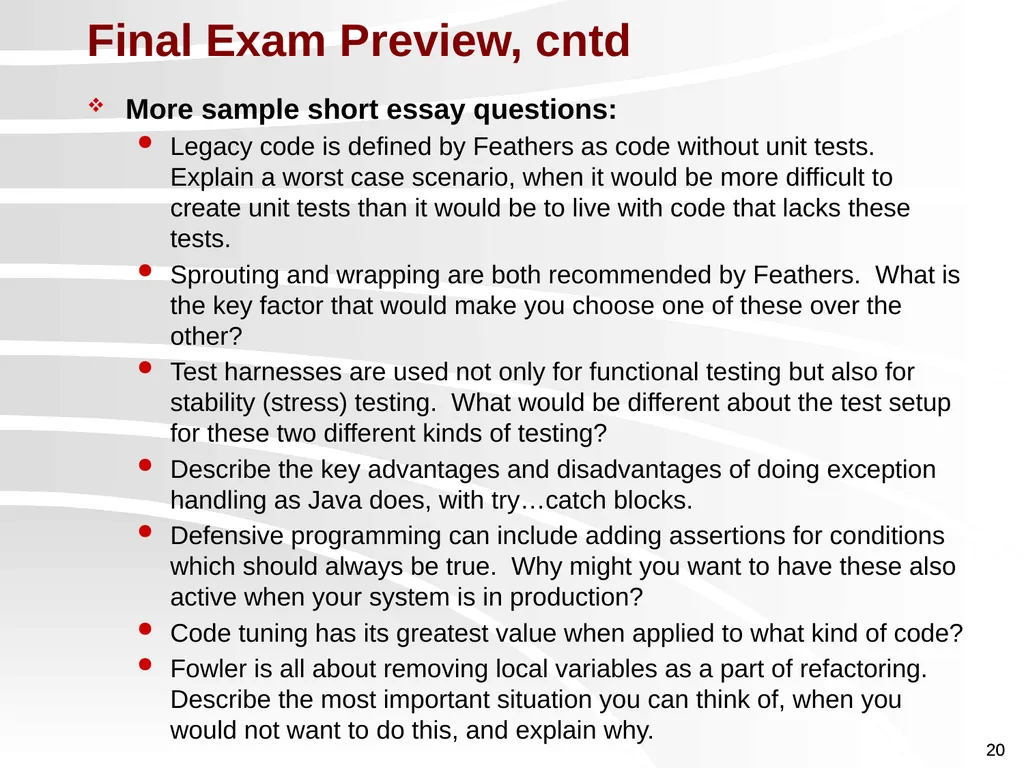 Software Construction and Evolution CSSE 375: - slide 20 of 21