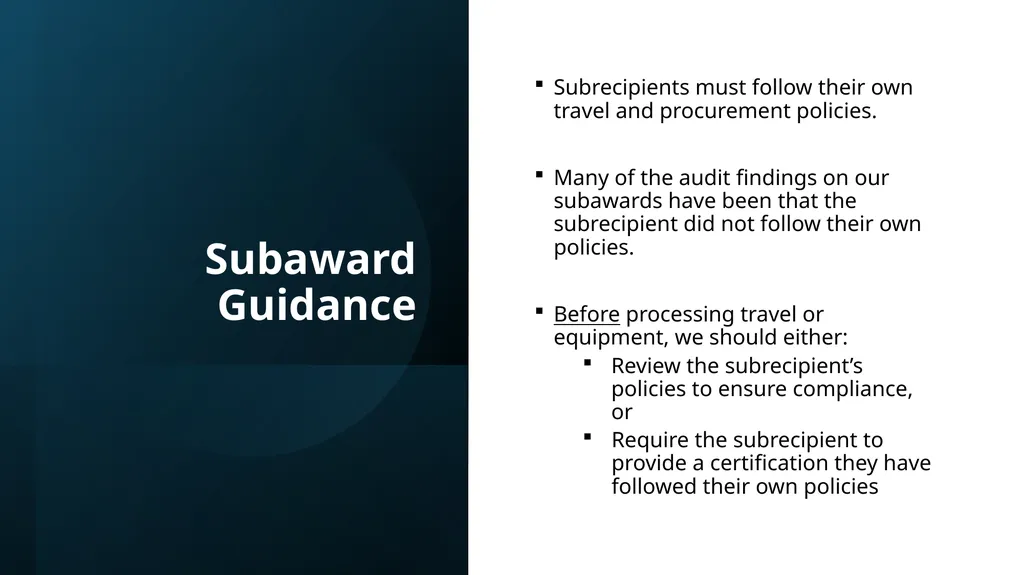 Travel & Procurement Hot Topics OGC Team Talk - slide 9 of 25