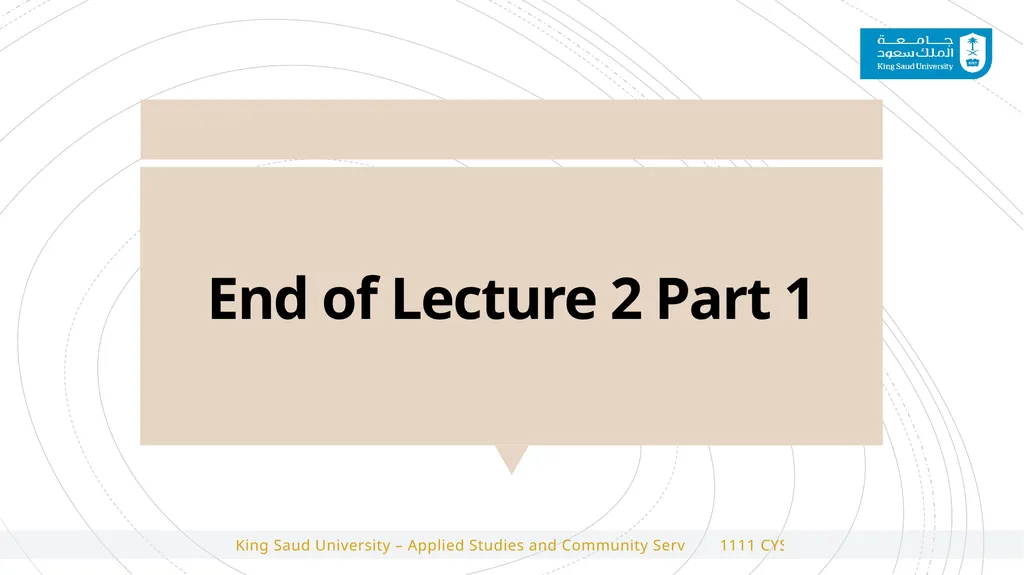 1111 CYS Cyber Security Foundations 2#Lecture - slide 10 of 10