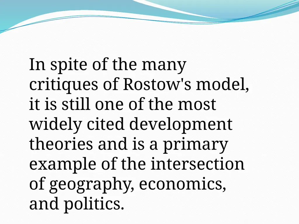 SEM 4: GEOA (2020) Rostow Model of economic growth - slide 19 of 19