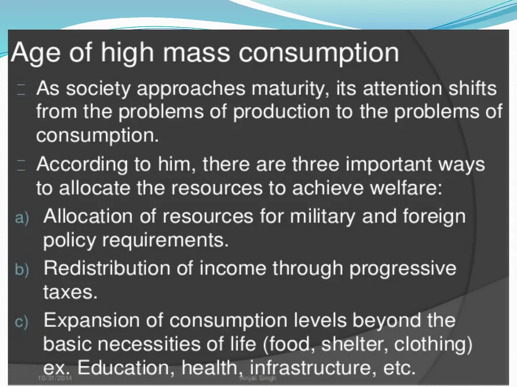 SEM 4: GEOA (2020) Rostow Model of economic growth - slide 14 of 19
