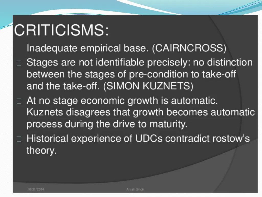 SEM 4: GEOA (2020) Rostow Model of economic growth - slide 18 of 19