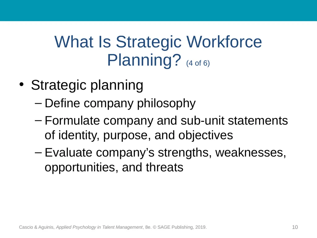 Chapter 10 Strategic Workforce Planning Cascio & - slide 10 of 31