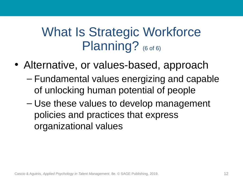 Chapter 10 Strategic Workforce Planning Cascio & - slide 12 of 31