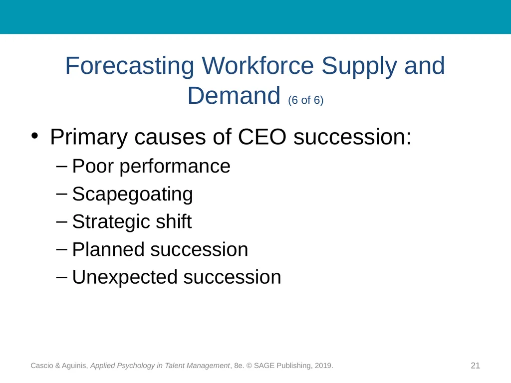 Chapter 10 Strategic Workforce Planning Cascio & - slide 21 of 31