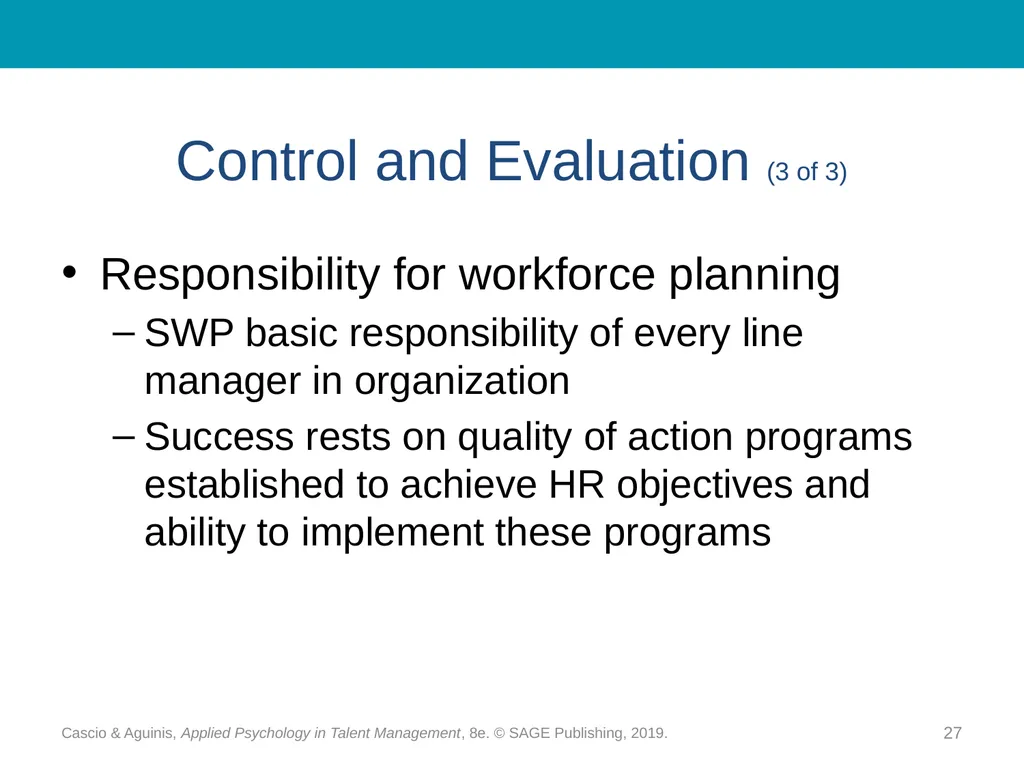Chapter 10 Strategic Workforce Planning Cascio & - slide 27 of 31