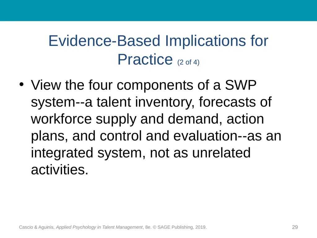 Chapter 10 Strategic Workforce Planning Cascio & - slide 29 of 31